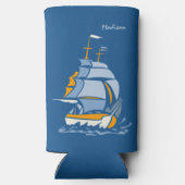 名前をカスタムする船 スリム缶クーラー (裏面)