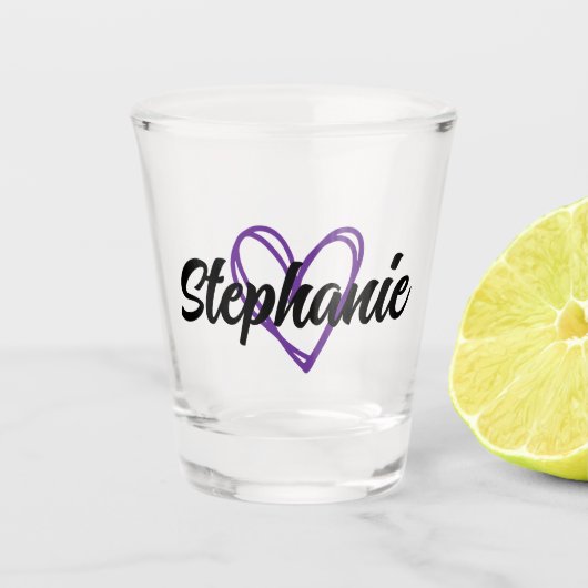 名前をカスタムする花嫁のメイドヘンパーティーは女の子を好む ショットグラス (正面)