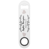 名前をカスタムする花嫁 | ミニマルモダンリストスクリプト スピード栓抜き (裏面)