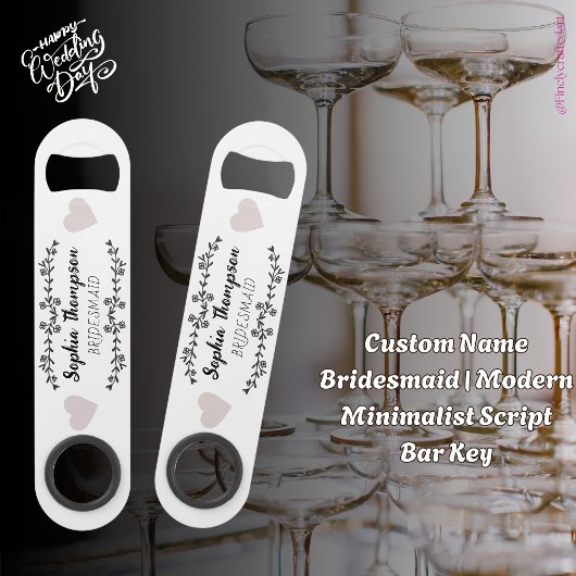 名前をカスタムする花嫁 | ミニマルモダンリストスクリプト スピード栓抜き