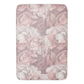 名前をカスタムする花柄 バスマット (正面縦)