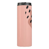 名前をカスタムする花瓶(黒い花はピンク) タンブラー (裏面)