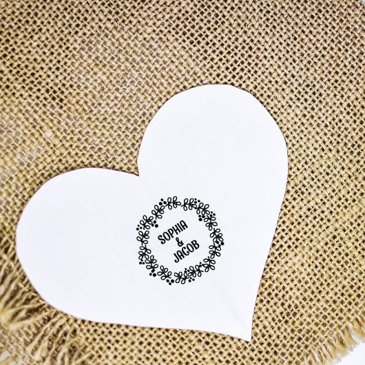 名前をカスタムする花 ラバースタンプ