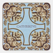 名前をカスタムする華美ビクトリアンシール スクエアシール (正面)