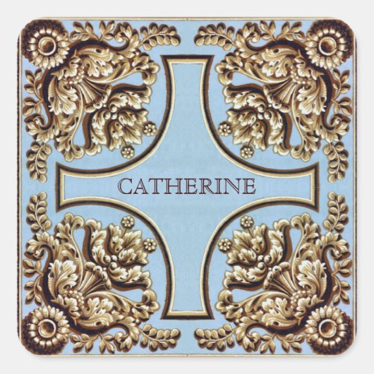名前をカスタムする華美ビクトリアンシール スクエアシール (正面)