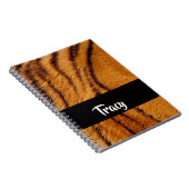 名前をカスタムする虎の皮 ノートブック (右側)