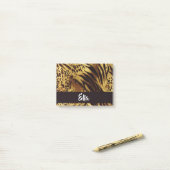 名前をカスタムする虎皮プリント ポストイット (デスク上)