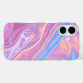 名前をカスタムする虹色 Case-Mate iPhoneケース (裏面 (横))
