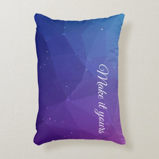 名前をカスタムする装飾用クッション – 幾何勾配設計 アクセントクッション (正面(垂直))