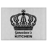 名前をカスタムする複雑な冠 カッティングボード (正面)
