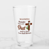 名前をカスタムする覚えて塵 | 灰（水） タンブラーグラス (正面)