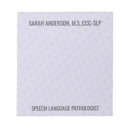 名前をカスタムする言語病理医SLP注意 ノートパッド