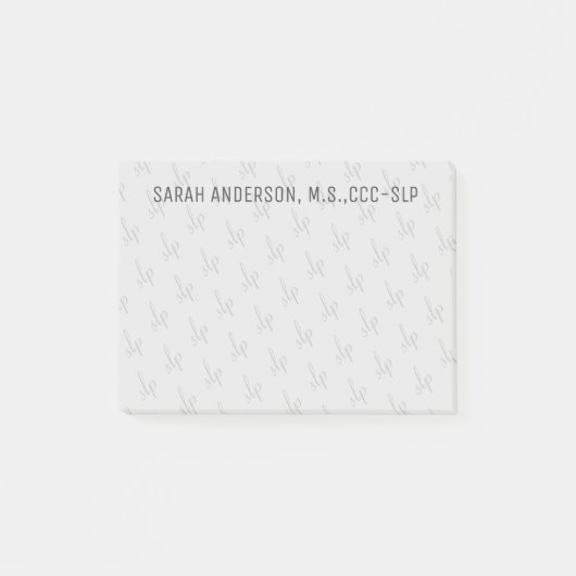 名前をカスタムする言語病理医SLP ポストイット (正面)