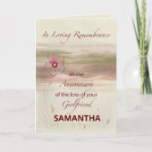 名前をカスタムする記念日の損失 カード (正面)