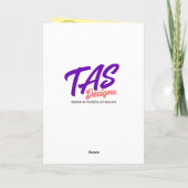 名前をカスタムする誕生日ギニアピグイエローバルーン カード (裏面)