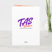 名前をカスタムする誕生日ギニアピグオレンジバルーン カード (裏面)