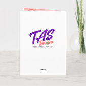 名前をカスタムする誕生日ギニアピグレッドバルーン カード (裏面)