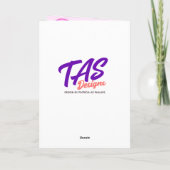 名前をカスタムする誕生日ギニアピッグピンクバルーン カード (裏面)