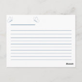 名前をカスタムする誕生日グリーティング – フローラと蝶 ポストカード (裏面)