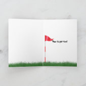 名前をカスタムする誕生日ゴルフボールオンザティー カード (内部)