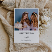 名前をカスタムする誕生日フォトカード（フレンド用） 招待状