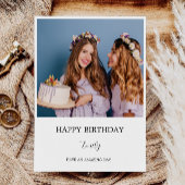 名前をカスタムする誕生日フォトカード（フレンド用） 招待状