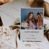 名前をカスタムする誕生日フォトカード（フレンド用） 招待状