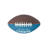 名前をカスタムする誕生日ボーイメッセージブルー アメリカンフットボール (正面)