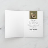 名前をカスタムする誕生日ユーモアヴィンテージ紡績クラス カード (内部)