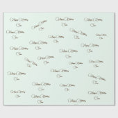 名前をカスタムする誕生日ロマンチックラッピング紙 ラッピングペーパー (フラット)