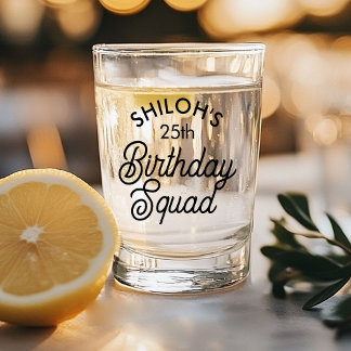 名前をカスタムする誕生日分隊パーティー ショットグラス