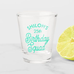 名前をカスタムする誕生日分隊パーティー ショットグラス