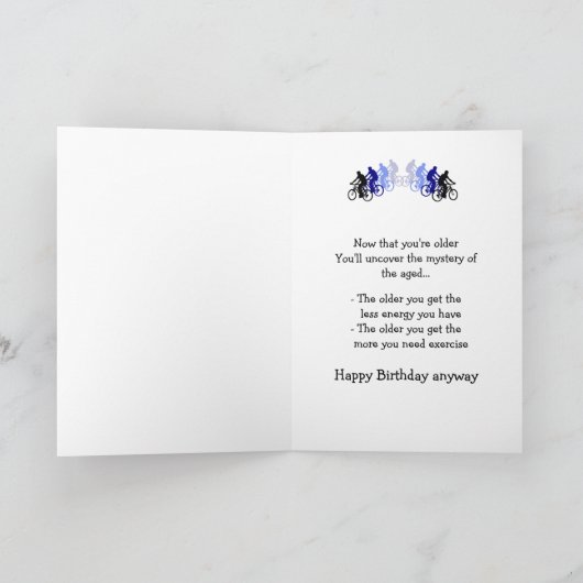 名前をカスタムする誕生日自転車、サイクルファン カード (内部)