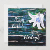 名前をカスタムする誕生日 カード (正面)