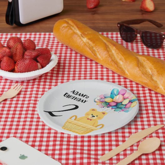 名前をカスタムする誕生日 ペーパープレート (ピクニック)
