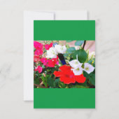 名前をカスタムする誕生 – デイレッドハイビスカスウォーターカラー カード (裏面)