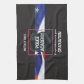 名前をカスタムする警察学院卒業 キッチンタオル (縦)