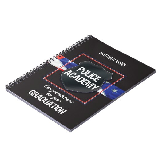 名前をカスタムする警察学院卒業 ノートブック (左側)