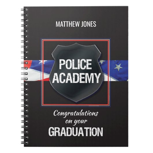 名前をカスタムする警察学院卒業 ノートブック (正面)