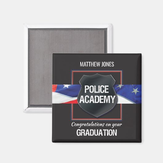 名前をカスタムする警察学院卒業 マグネット (正面/裏面)