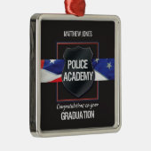 名前をカスタムする警察学院卒業 メタルオーナメント (右)