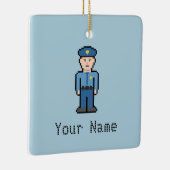 名前をカスタムする警察官 セラミックオーナメント (右)