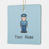 名前をカスタムする警察官 セラミックオーナメント (左)