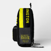 名前をカスタムする警察線 プリントバックパック (右)