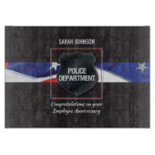 名前をカスタムする警察職員記念日 カッティングボード (正面)