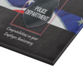 名前をカスタムする警察職員記念日 カッティングボード (角)