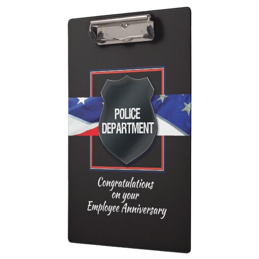 名前をカスタムする警察職員記念日 クリップボード (左)