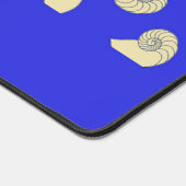 名前をカスタムする貝の青 デスクマット (コーナー)