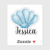 名前をカスタムする貝殻 シール (シート)