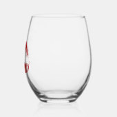 名前をカスタムする赤い唇スクリプトラブ ステムなしワイングラス (左)